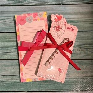 Cute Llama and Heart Notepads with Red Bows